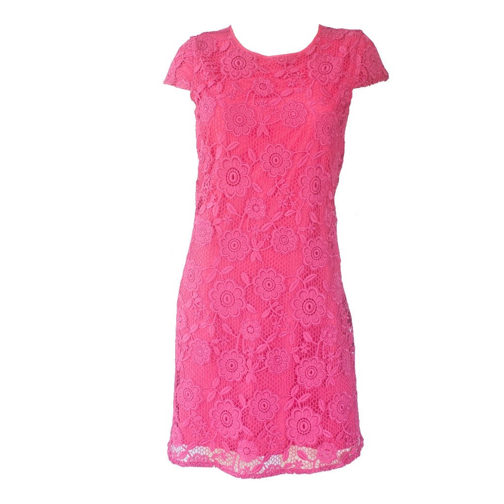 Nwt Julie Brown New York Everleigh Pink Floral Lace Shift Dress